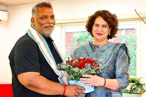 Pappu Yadav meets Priyanka Gandhi